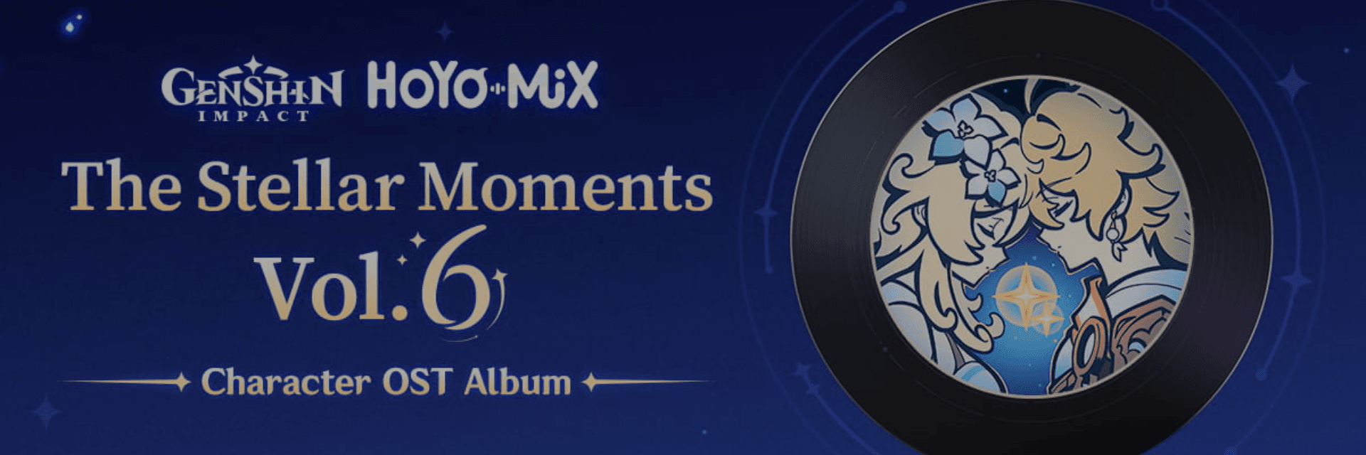 The Stellar Moments Vol. 6 estrena una nueva y rica colección de bandas sonoras de personajes con 30 composiciones originales que celebran al elenco de Genshin Impact