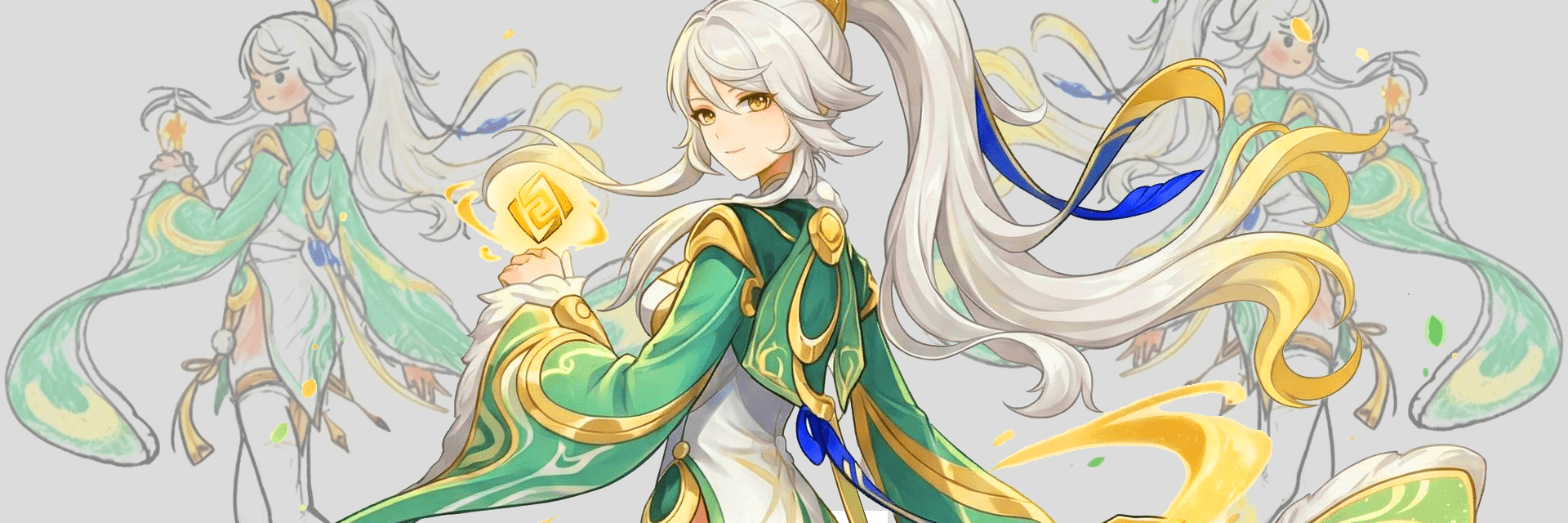 Referencia de Arte de Zibai Caballo Blanco y Pose de Arte Splash de Columbina Captan la Atención en la Comunidad de Genshin Impact