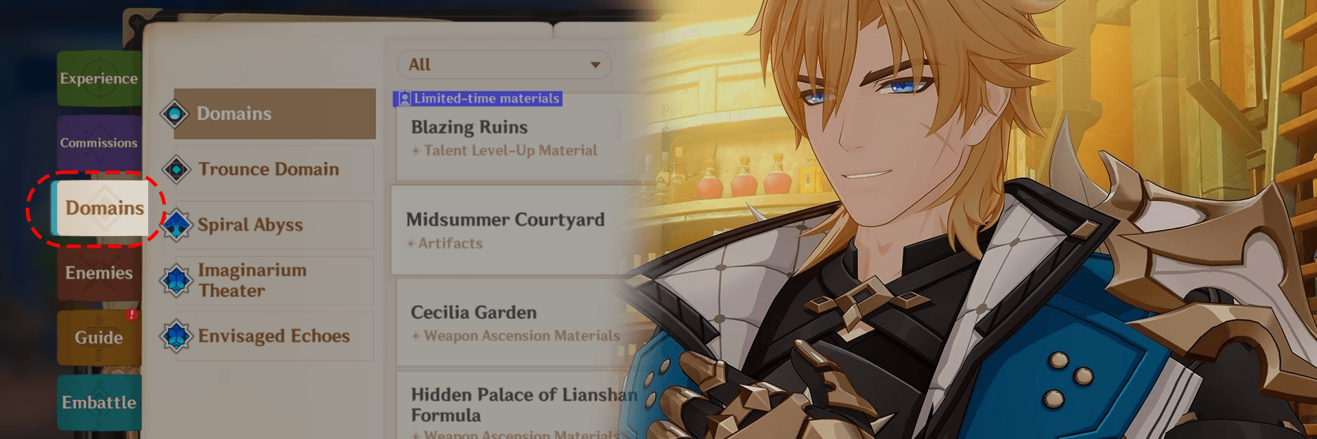 Filtración de Calidad de Vida de Genshin Impact 6.4 Agrega Guía de Entrenamiento del Manual del Aventurero Bajo Dominios